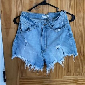 Light blue high waisted shorts